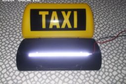 Transparent TAXI, magnetický, svítící, 12V